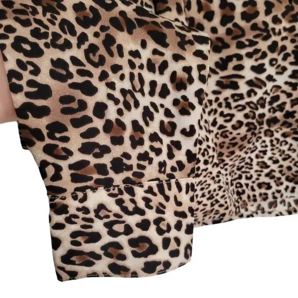 Nasty Gal Leopard Cropped Blouse - Picture 6 of 12